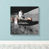 Toile espace buggy de l'astronaute d'atterrissage de lun (Insitu (Plancher de Bois))