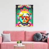 Toile Espace coloré Person Pop Art (Insitu(Salon))