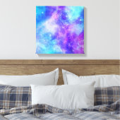 Toile Espace de galaxie violet et bleu Abstrait (Insitu(Chambre))