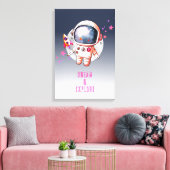 Toile Espace Galaxie Lune Astronaute (Insitu(Salon))