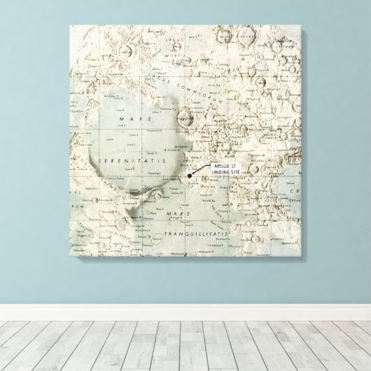TOILE ESPACE : MOON MAP, 1972 (Insitu (Plancher de Bois))