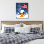 Toile ESPACE | Snoopy avec astronaute du drapeau (Insitu(Chambre))