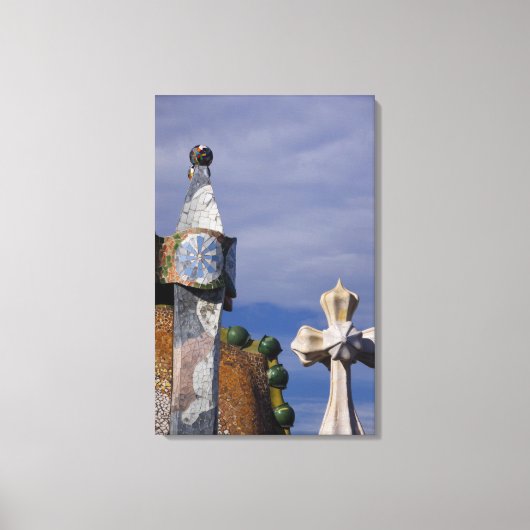 Toile Espagne, Catalogne, Barcelone. Casa Batlló (1906). (Recto)