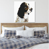 Toile Espagnol de Springer peint par un chien noir et bl (Insitu(Chambre))