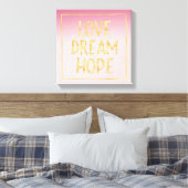 Toile Espoir rose de rêve d'amour d'or d'Ombre (Insitu(Chambre))