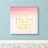 Toile Espoir rose de rêve d'amour d'or d'Ombre (Insitu (Plancher de Bois))