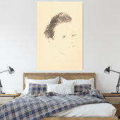 Toile Espressive Black Halftone Effet Femme Face Canvas (Insitu(Chambre))