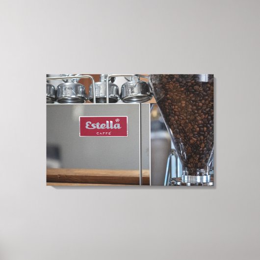 Toile Espresso Elégance : Un aperçu de Estella Caffè (Recto)