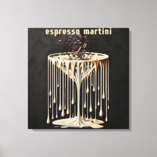 Toile Espresso Martini Cocktail Heure (Recto)