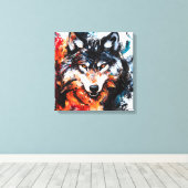 Toile Esprit de loup sauvage abstrait (Insitu (Plancher de Bois))