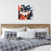 Toile Esprit de loup sauvage abstrait (Insitu(Chambre))