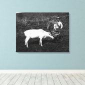 Toile Esquimau de l'Alaska et rennes capturés (Insitu (Plancher de Bois))