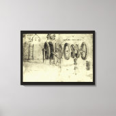 Toile Esquisse technique de Leonardo da Vinci d'une roue (Recto)