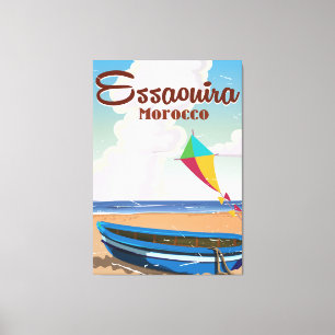Toile Essaouira Maroc Affiche de voyage vintage imprimée