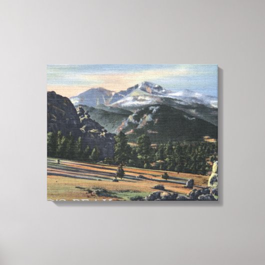 Toile Estes Park, Colorado - Longs Peak View (Recto)