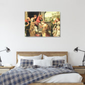 Toile Esther devant le roi Ahasuerus avec Haman envoyé (Insitu(Chambre))