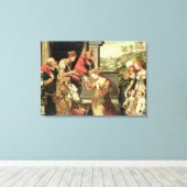 Toile Esther devant le roi Ahasuerus avec Haman envoyé (Insitu (Plancher de Bois))