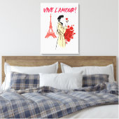 Toile Esthétique Fille de Paris – Conception Romantique  (Insitu(Chambre))