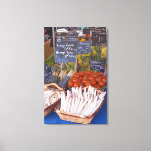 Toile étal de marchand de marché de rue avec des blancs