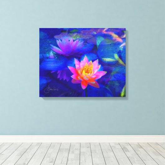 Toile étang de Lotus (Insitu (Plancher de Bois))