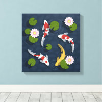 Étang japonais de poissons Koi