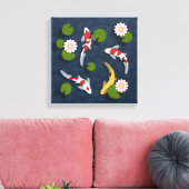 Toile Étang japonais de poissons Koi (Insitu(Salon))