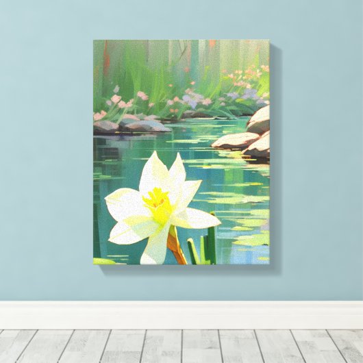 Toile Étang Lily Eau Tranquille (Insitu (Plancher de Bois))