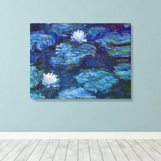 Toile Etang Lily en bleu par Claude Monet Fine Art (Insitu (Plancher de Bois))