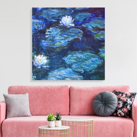 Toile Etang Lily en Blue Monet Art (Insitu(Salon))