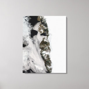 Toile Étangs d'eaux de fonte le long de côte ouest du