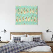 Toile Étape Geo Sud-Ouest | Motif de plume aquarelle (Insitu(Chambre))