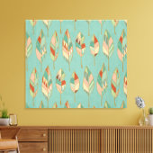 Toile Étape Geo Sud-Ouest | Motif de plume aquarelle (Insitu(Salon))