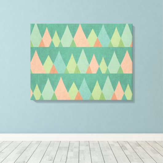 Toile Étape Geo Sud-Ouest | Motif triangle Turquoise (Insitu (Plancher de Bois))