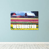 Toile État de Washington | Champ de tulipes (Insitu (Plancher de Bois))