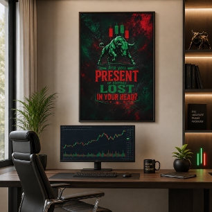 Toile État d'esprit de Trader Taureau Présent ou Perdu d
