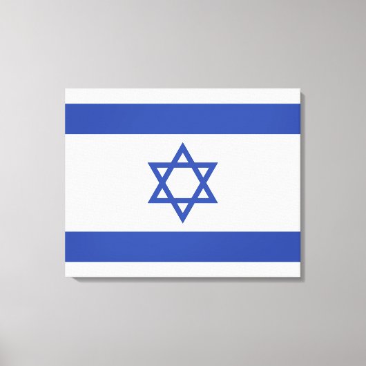 Toile Etat d'Israël Drapeau, Étoile de David Juifs (Recto)