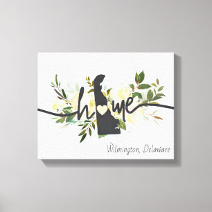 Toile Etat du Delaware Personnalisé votre ville d'origin
