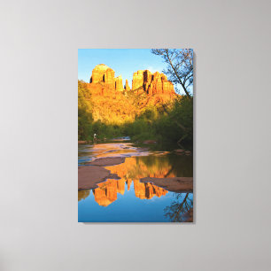 Toile États-Unis, Arizona. Cathedral Rock au coucher du