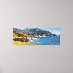 Toile États-Unis, Californie. Panorama de Big Sur avec B