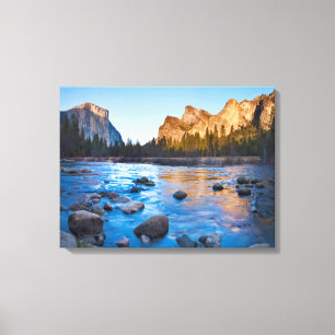 Toile États-Unis, Californie. Rocky Reflections in Merce