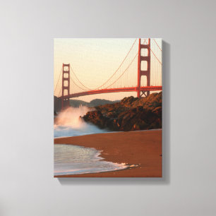 Toile États-Unis, Californie. Vue du pont du Golden Gate