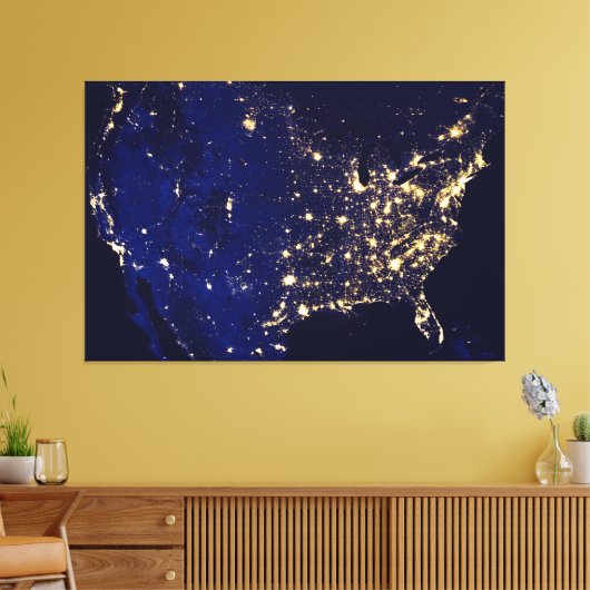 Toile États-Unis D'Amérique De L'Espace (Insitu(Salon))