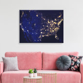 Toile États-Unis D'Amérique De L'Espace (Insitu(Salon))