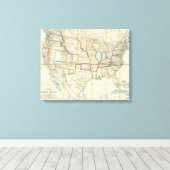 Toile États-Unis D'Amérique Du Nord (Insitu (Plancher de Bois))