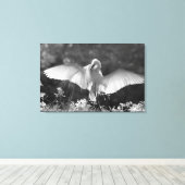 Toile États-Unis, Floride, Grande Aigrette (Ardea alba) (Insitu (Plancher de Bois))