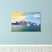 Toile États-Unis, Massachusetts. Skyline 3 (Insitu (Plancher de Bois))