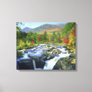 Toile États-Unis, New York. Une cascade dans l'Adirondac