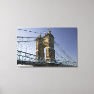 Toile États-Unis, Ohio, Cincinnati : Roebling Suspension