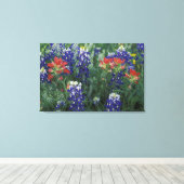Toile États-Unis, Texas Hill Country. Bluebonnets et (Insitu (Plancher de Bois))