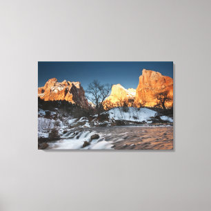 Toile États-Unis, Utah, Zion National Park. Sunrise des 
